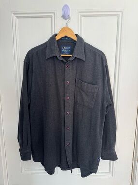 Muskoka Lakes Heavyweight Shacket Shirt Mens Large Imported Italian Fabric
